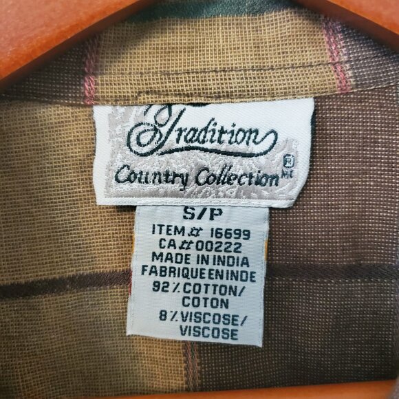 Women’s Tradition Country Collection Long Sleeve Button Up Shirt Size S/P - Picture 3 of 9